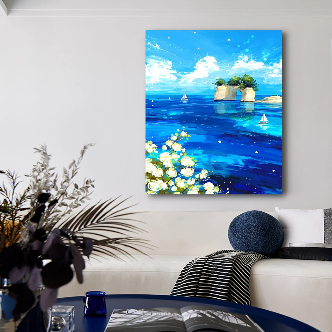 GATYZTORY Oil Painting By Numbers Paint Kit Drawing Brushes Paintings On Number Landscape Hotel Decoration Paint Brushes Canvas