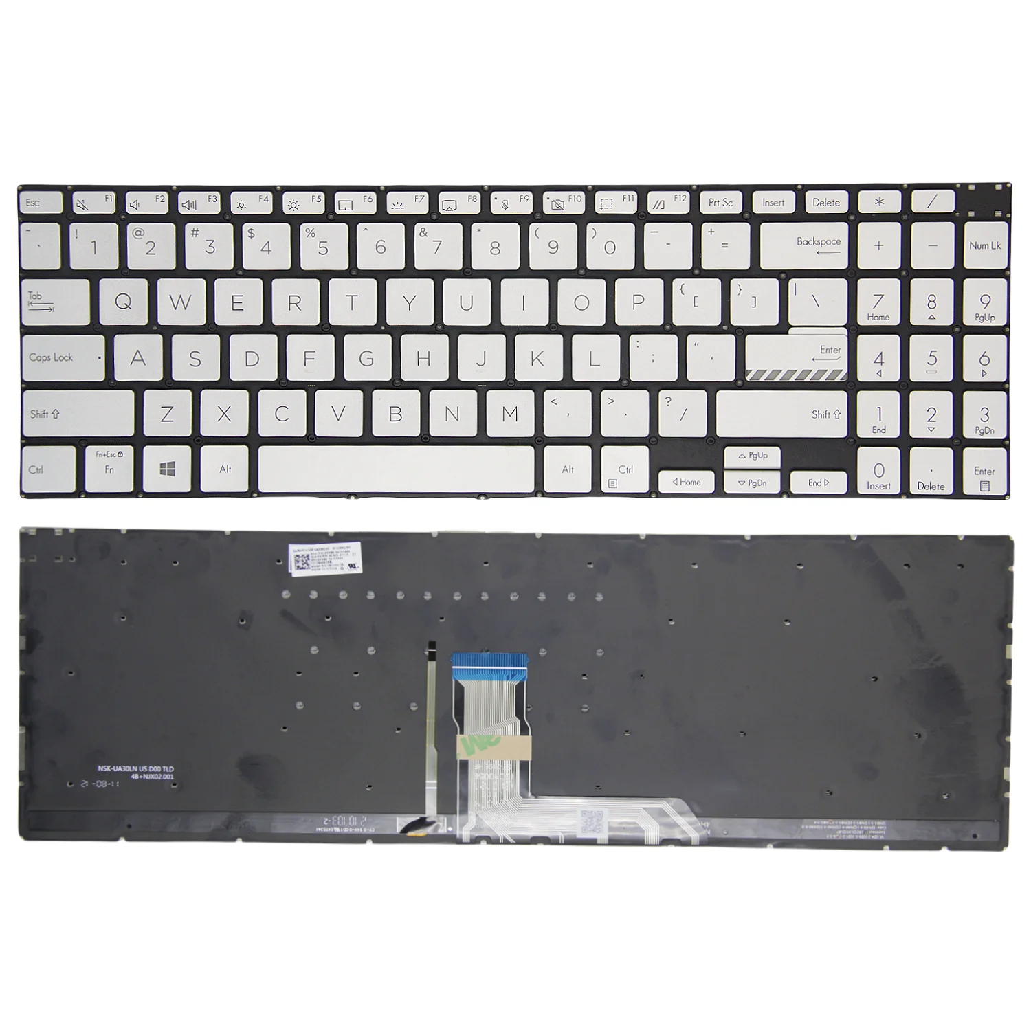 100%New Original US/RU For Asus M3500 M7600 M6500 K6500 K3500 K3502 X3500 English Laptop Keyboard