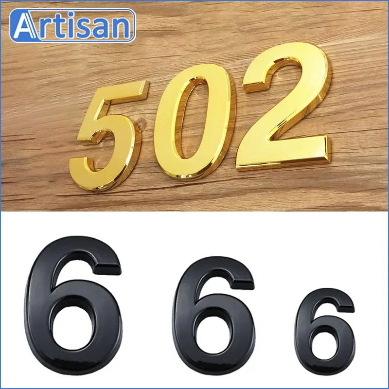 3-12cm Exterior House Numbers Door Number Plate Apartment Self Adhesive Digits Office Address Residential Hotel Exterior Number