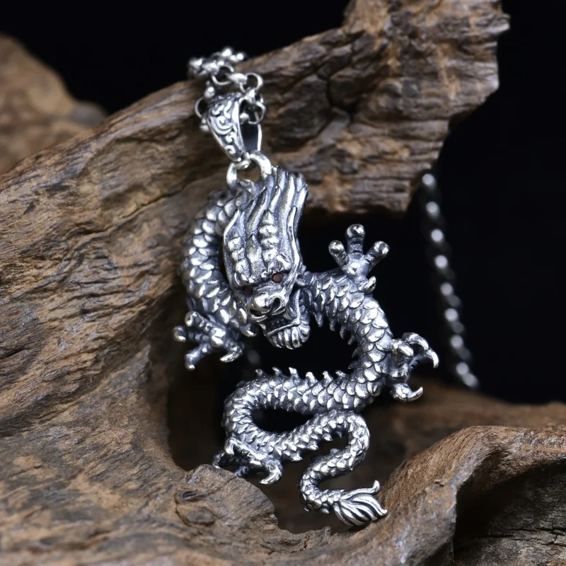 Imagem -02 - Chinese Zodiac Dragon Hollow Charms Pingentes para Homens e Mulheres 100 S925 Jóias de Prata Nova Moda Bocai3d