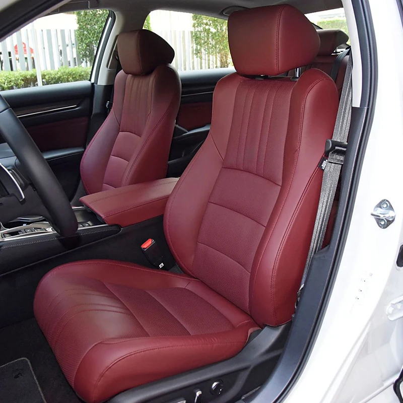 Custom Fit Car Seat Covers Accessories 5 Seats Full Set PU Leather Specific for 1998-2020 2021 2022 2023 2024 2025 Honda Accord
