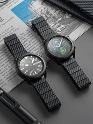 22mm 20mm Carbon fiber strap For Samsung Galaxy 6/5/4/classic 46mm/Active 2 40/44mm Gear S3 bracelet Huawei watch GT/3/Pro band