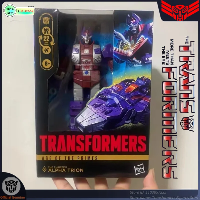 ของเล่นหุ่นยนต์ทรานส์ฟอร์เมอร์ของแท้ใหม่เอี่ยม อายุแห่งไพรม์ วี-อัลฟ่า ไตรออน G1 ฟิกเกอร์แอคชั่นจากภาพยนตร์การ์ตูนอนิเมะ โมเดลขยับได้ ของขวัญ