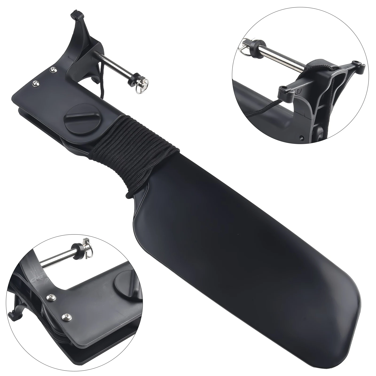 Rudder Kayak Big Tail dengan Pulley, Kompatibel dengan Kano dan Perahu Nelayan, Kontrol Kemudi untuk Pengendalian Kapal yang Lancar