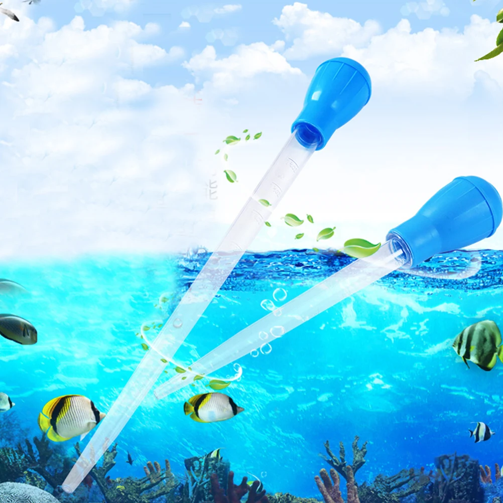 

2 Pcs Sewage Suction Device Cleaning Tools Aquarium Cleaner Pipette Dropper Scrubber Drops Waste