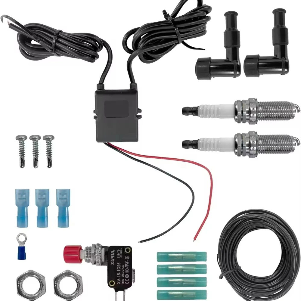 Dual Flame Kit voor auto-uitlaat Vlammenwerper Uitlaatvlamwerpset Pak voor motorfietsen Auto's Vrachtwagen met installatieonderdelen