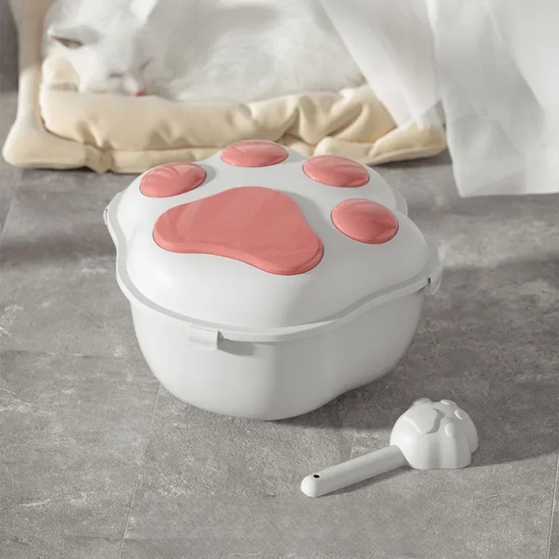 مختومة مقاومة للرطوبة صندوق طعام الحيوانات الأليفة-حاوية بلاستيكية ذات سعة كبيرة الكلب الحبوب والقط وجبات خفيفة تغذية جافة تخزين دلو مستلزمات الحيوانات الأليفة