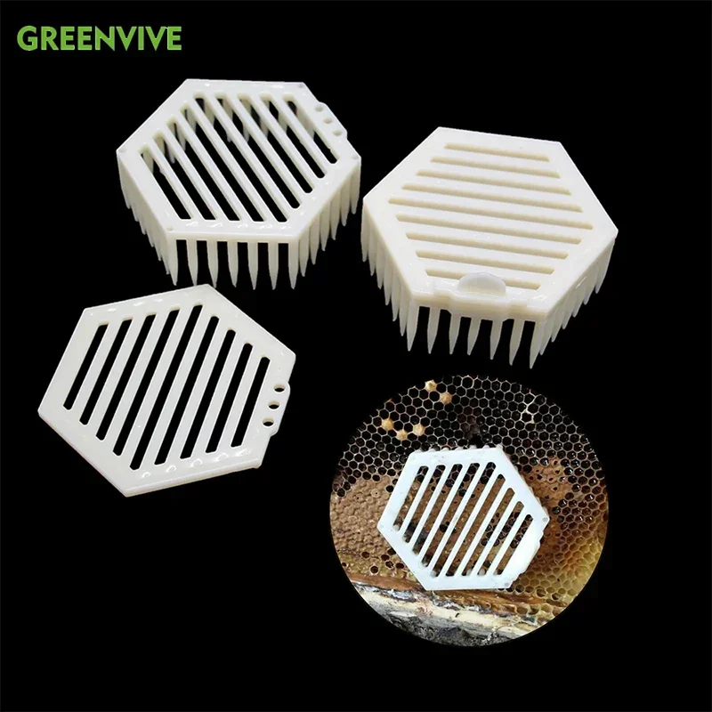 2PCS Queen Cage Bees Push In Confine The Queen On the Comb Isolation Catcher Bee Catcher Plastic Apis Mellifera Beekeeping Tools