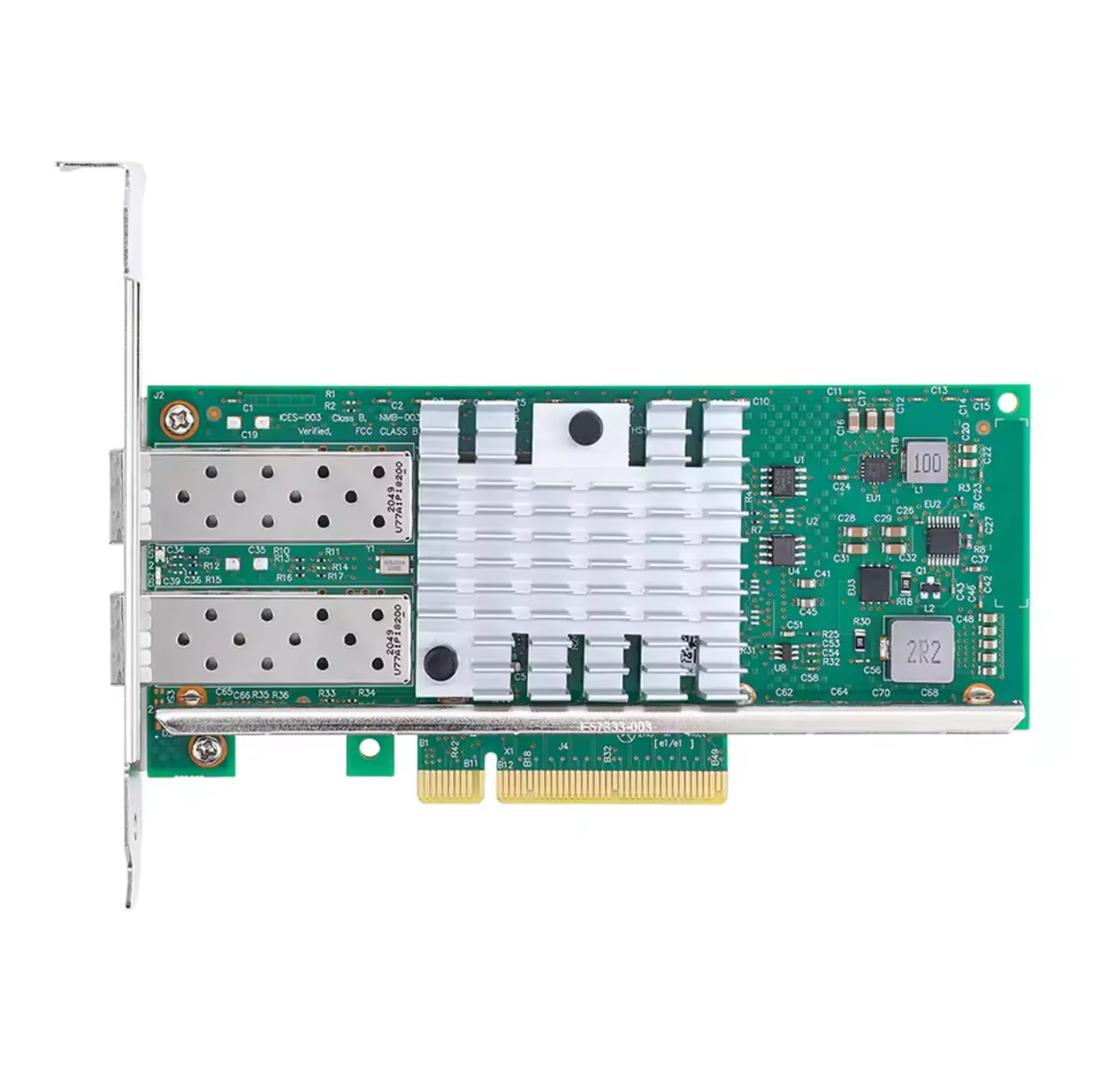 بطاقة شبكة Intel X520-DA2 10 جيجا بايت SFP+ PCI-E NIC، مع شريحة Intel 82599ES، منفذ SFP+ المزدوج، PCI Express X8، Ethernet