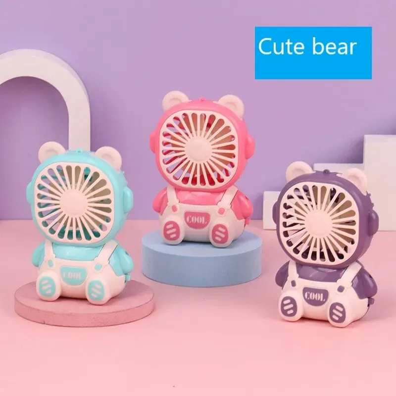 2024 Summer New Mini Fan USB Handheld Rechargeable Student Portable Wind Super Quiet Cute Desktop Bed Outdoor Gift