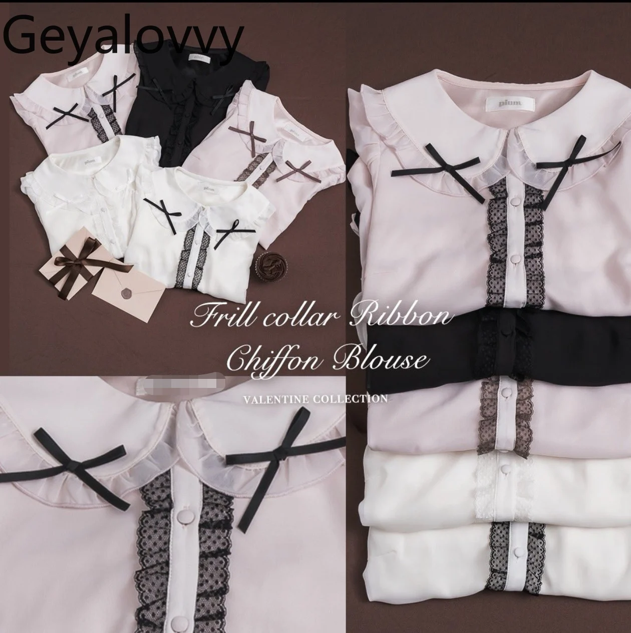 Oryginalne, słodkie i urocze damskie bluzki w stylu japońskim, z koronkowymi wstawkami, koszula z długim rękawem, elegancka bluzka na wiosnę i jesień, Camisa Feminina