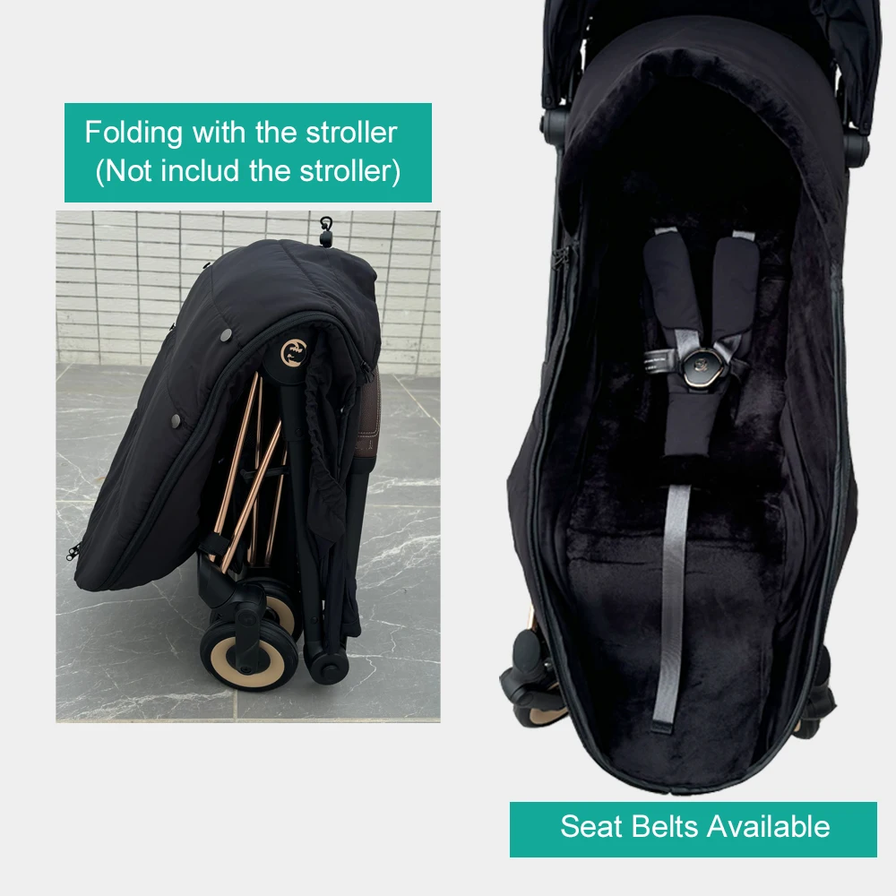 غطاء قدم شتوي لعربة الأطفال متوافق مع عربات Cybex Priam & Mios & COYA، ملحقات عربة الأطفال العالمية، جوارب دافئة