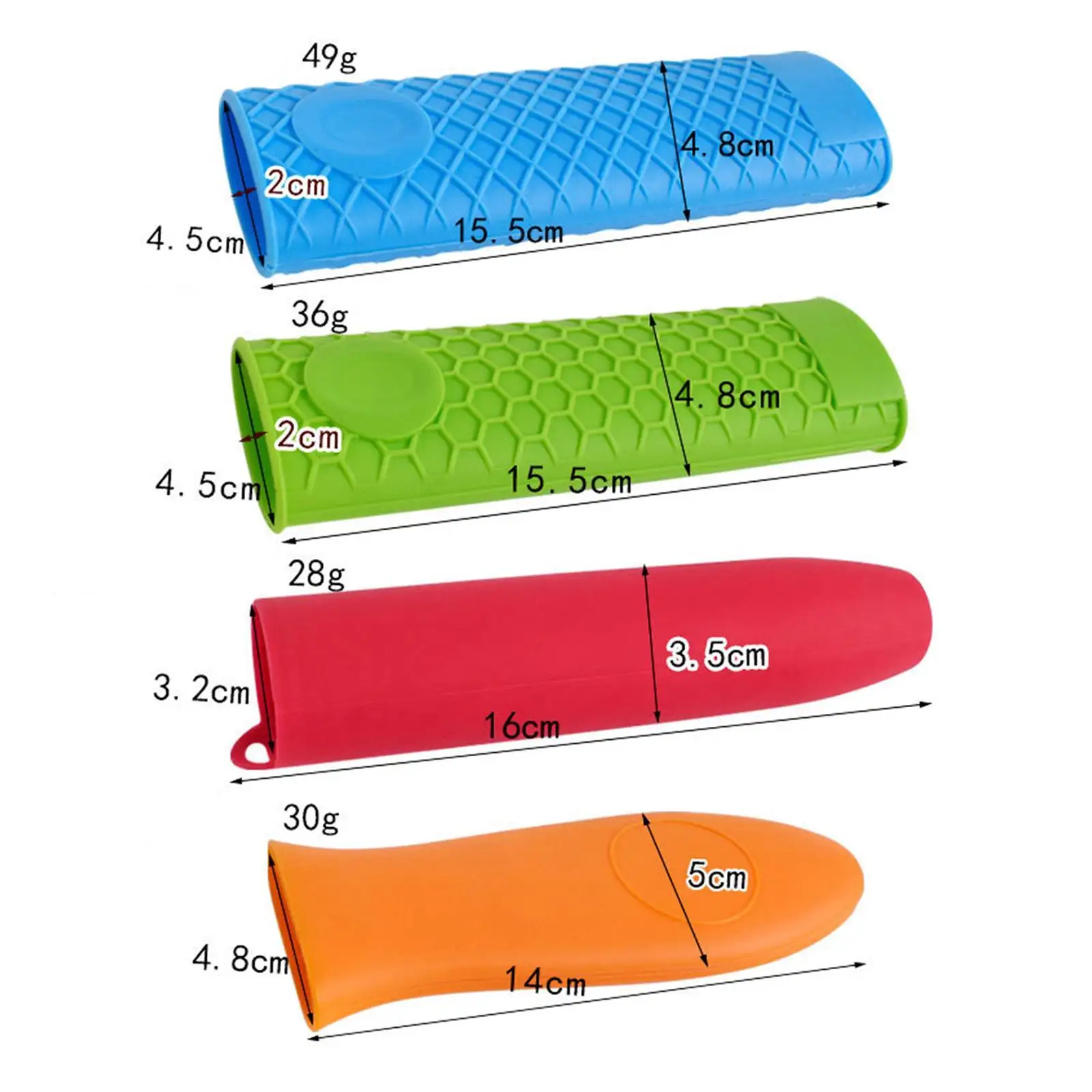 Silicone Pan Holder Heat Insulated Handle Cover Non Slip Sleeve for Pots Skillets and Cookware