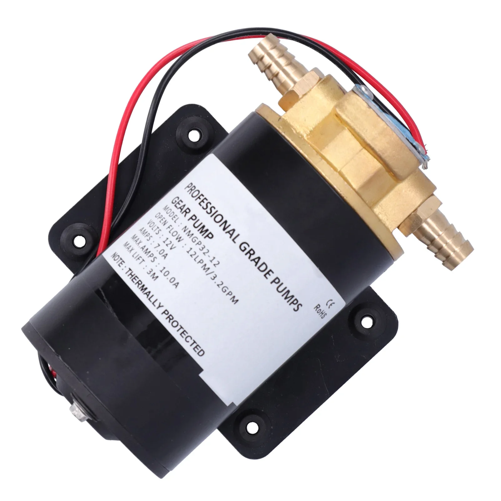 Pompa del carburante a ingranaggi con impeller 12V 12LPM autoadescante 9,8 piedi per acqua//carburante/scavenge/trasferimento olio Pompa a ingranaggi 12V Pompa di trasferimento olio