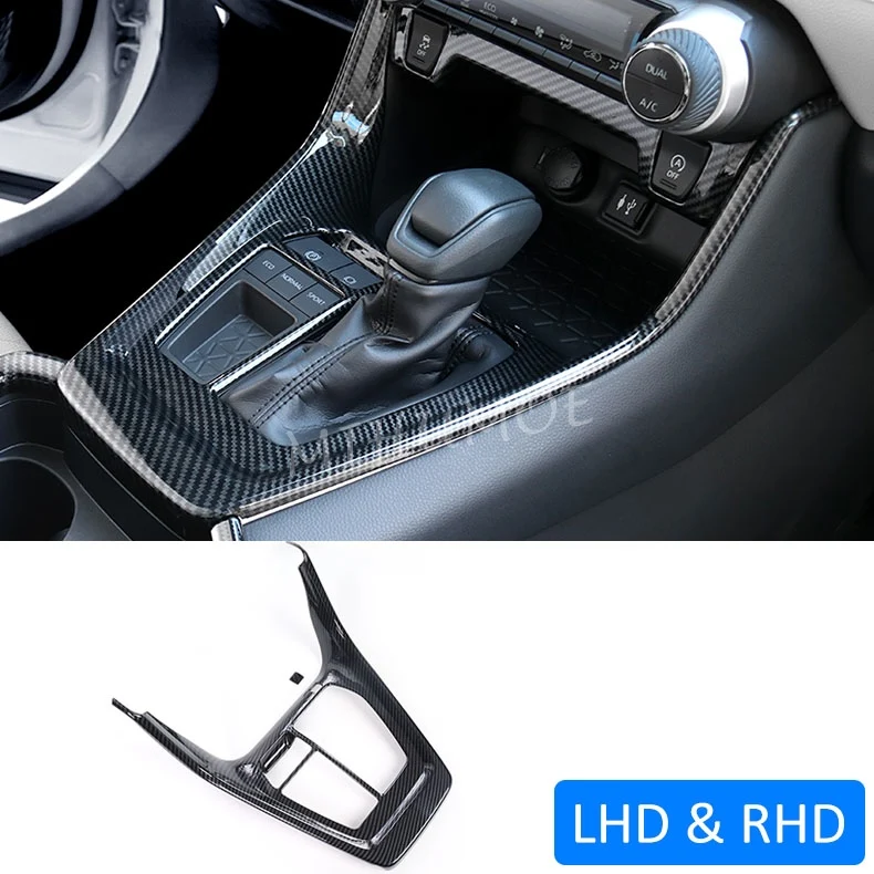 

Центральная консоль из углеродного волокна, панель переключения передач, накладки для Toyota RAV4 Suzuki Across 2020-2024, украшение интерьера