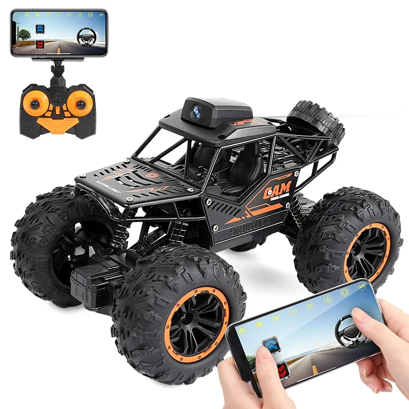 Rc Car 1/18 HD Camera App Control Wifi Buggy All Terrain 4X4 Off Road Vehicle Electric Trucks Toys for Boys Climbing Car