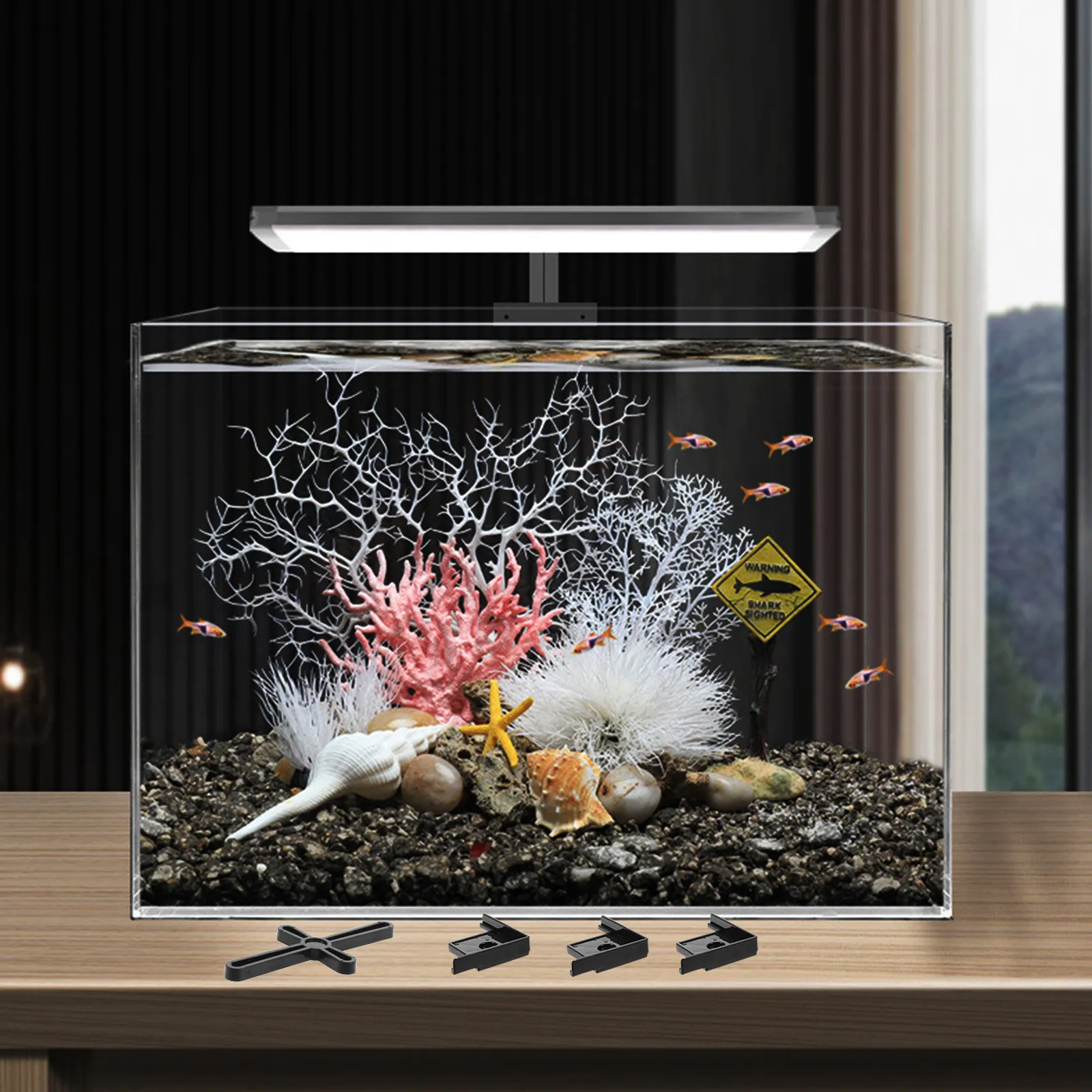 1Set Fish Tank Bottom Base Sturdy Corner Guards Protective Edge Aquarium Bumper Stable Support Furniture Corner Covers Indoor