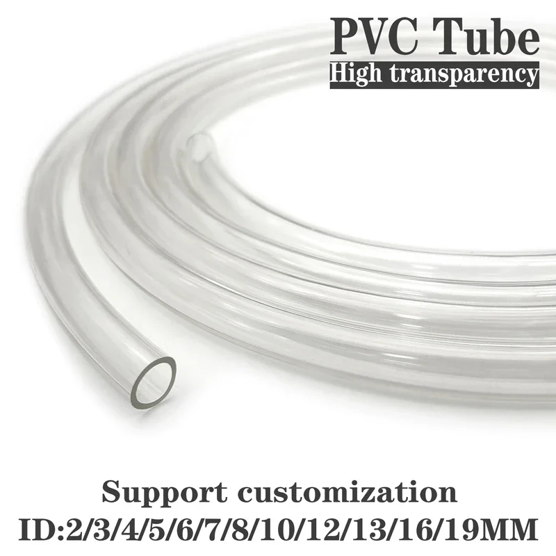 1M/3M PVC Soft Hose ID 2 3 4 5 6 8 10 12 14 16 18 20 25 32mm Odorless Plastic Transparent High Quality Water Pump Flexible Tube