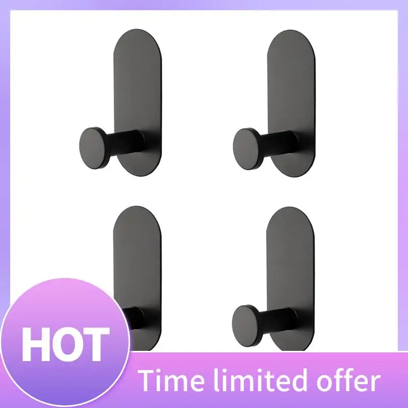

B69C 4 Pack Heavy Duty Adhesive Towel/Robe Hooks Waterproof Stainless Steel Shower Hooks For Bathroom, Kitchen And Office