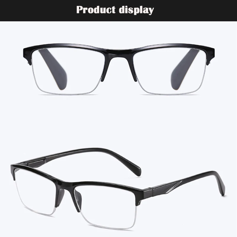 Half Frame Reading Glasses +0.75 To +4.0 Men Glasses Unisex Clear Ultralight Magnifier Presbyopia Glasses Eyeglasses