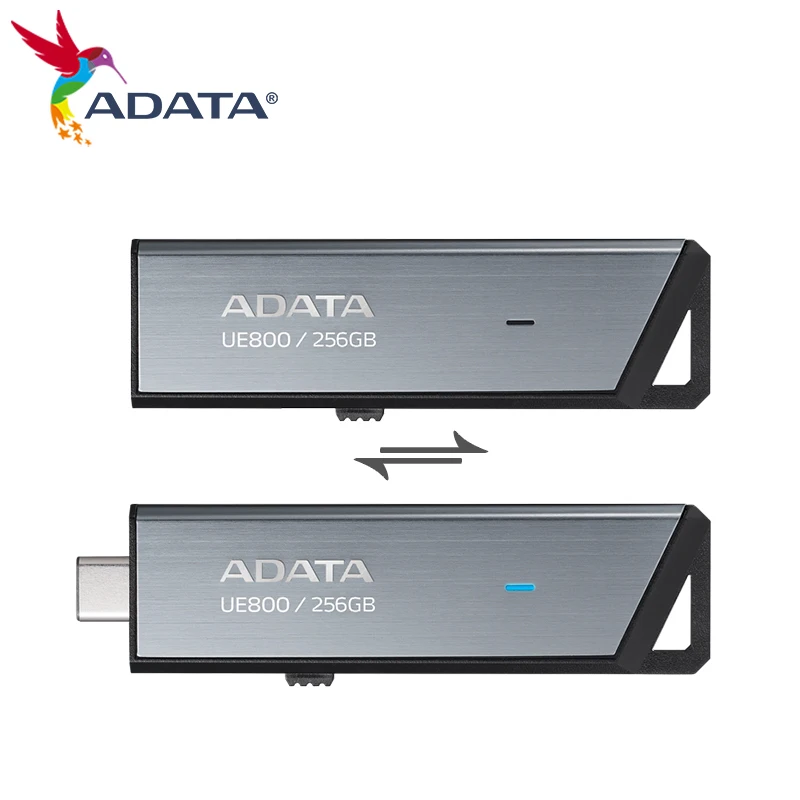 ADATA USB 3.2 TYPE-C UE800 128GB 256GB 512GB 1TB Max Reading 1000MB/S Flash Memory Stick Metal Pen Drive for Phone Desktop