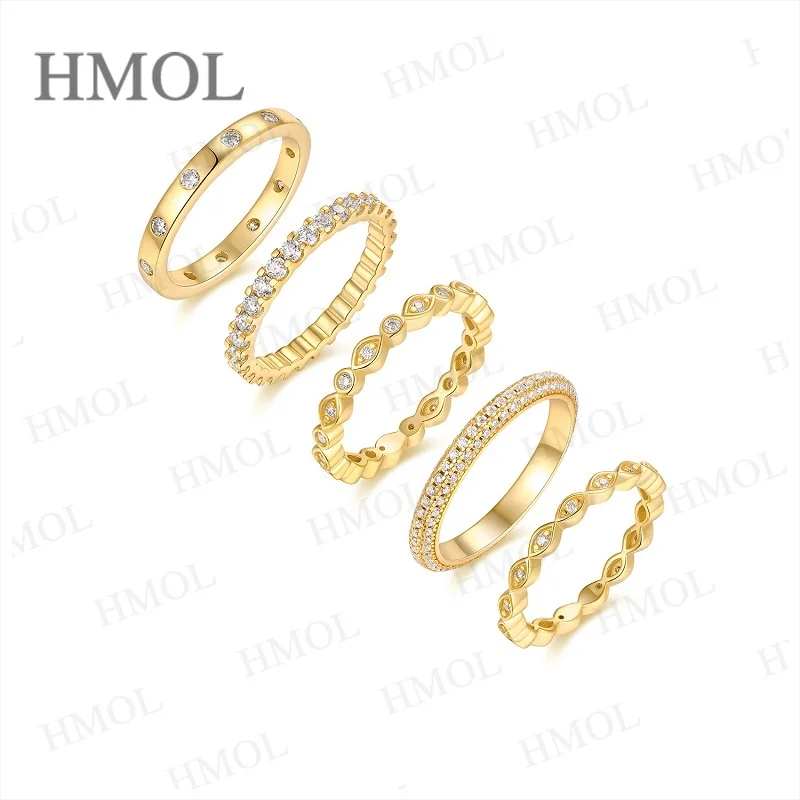 Moissanite Ring Set Come With  - Minimalist Ring Stackable recension och pris