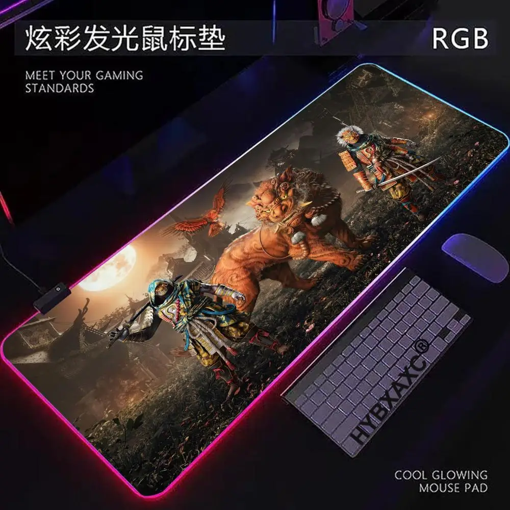 

RGB LEDMousepad Gamer Assassin S Creed colorful Mouse Pad Rgb Gaming Accessories Pc Cabinet Desk Mat Keyboard Anime Carpet Large