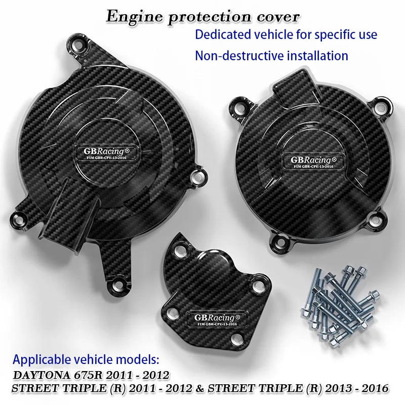

For Triumph Daytona 675R 2011-2012 Street Triple 675 (R) 2011 2012-2016 Motorcycle Engine Protection Cover For GBRacing