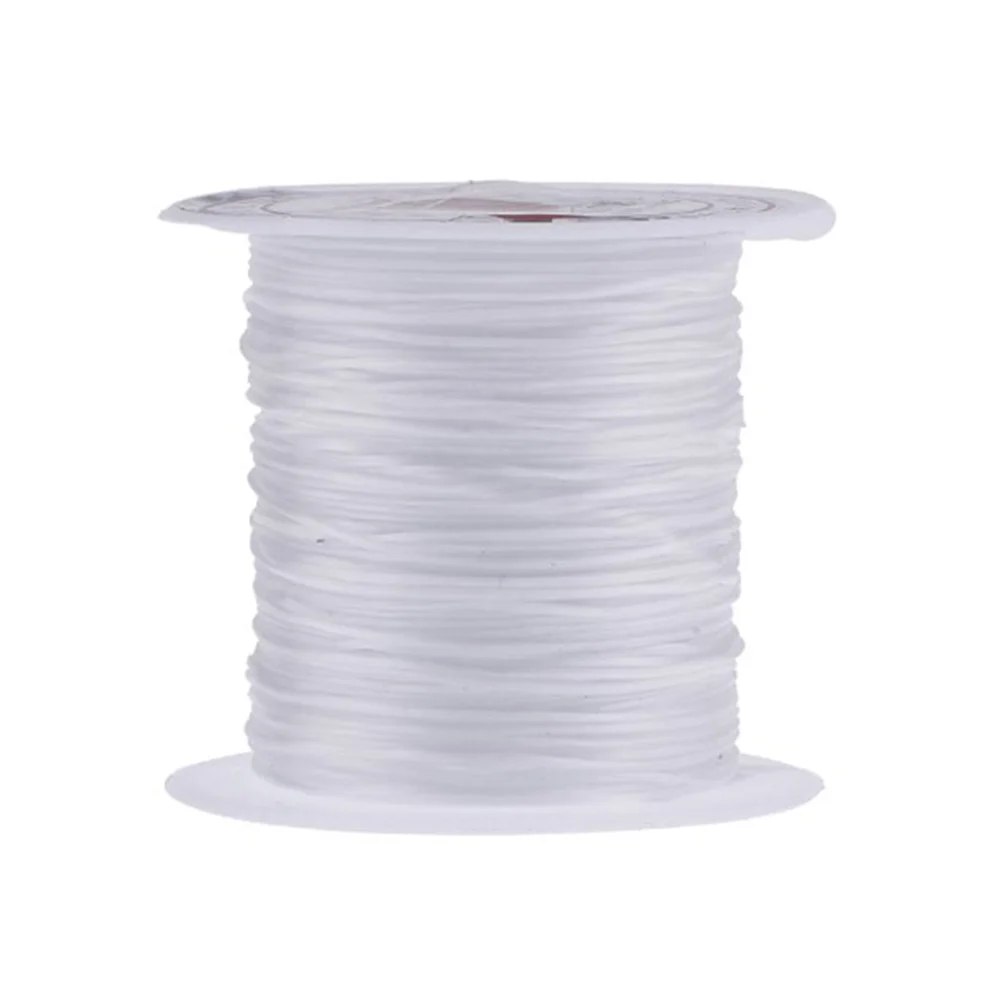 

10M White Nylon Transparent Crystal Beading Wire 08Mm Diameter Stretch Bracelet Thread Elastic Jewelry Making Coil Water Crystal