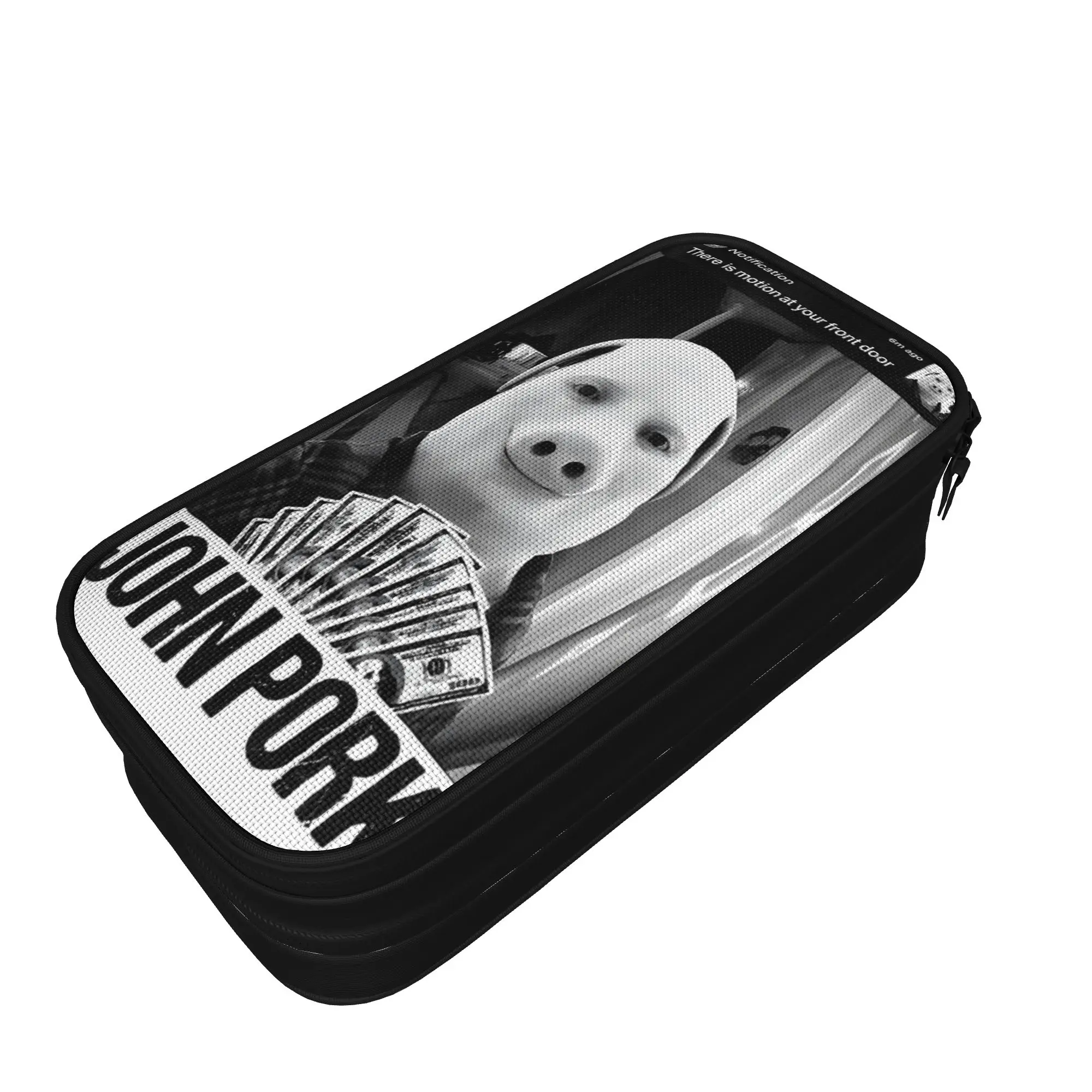 John Pork Motion at Your Front Door Doorbell Meme with Money Pencil Case  Zipper Pencil Pouch Girl Back To School Pencil Cases