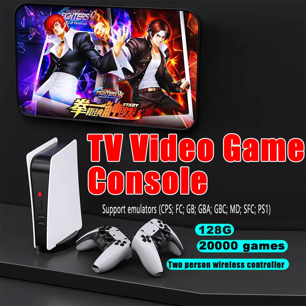 4K TV  Video Game Console Classic Game Console Games Double wireless Controller Arcade Children's FC  Controller Simulator