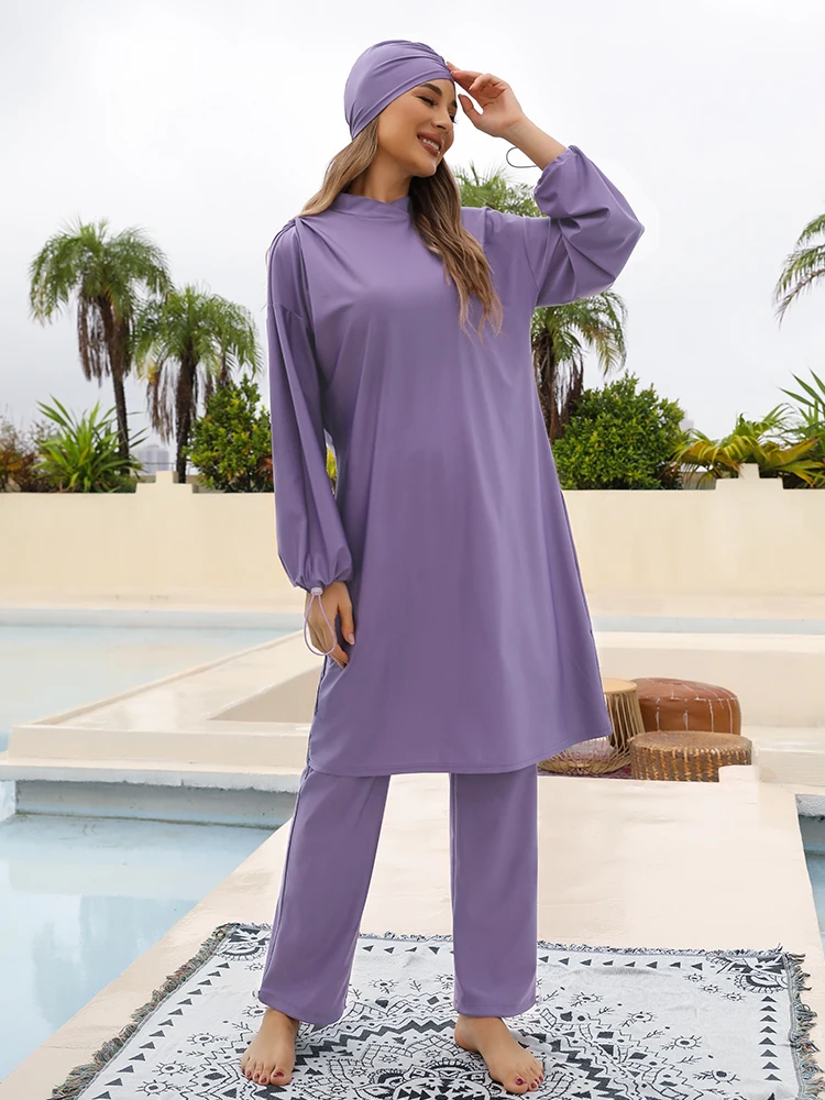 Burkini Muslim Swimwear 2023 With Hijab Femme Islamic Mujer Clothing Swimming Suit Modest Swimsuits Beach Cover Ups For Women