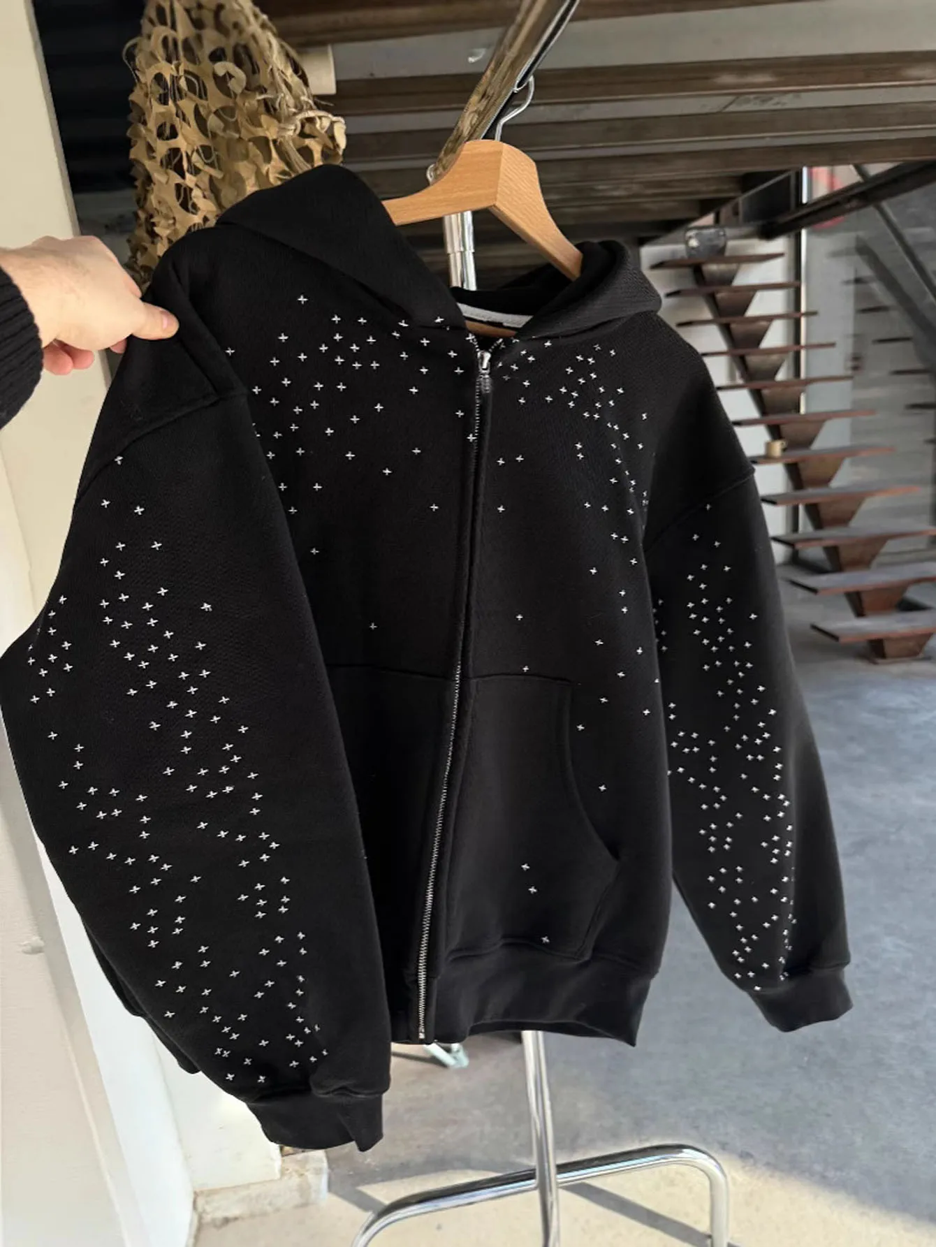 

Men's Full Zip Hoodie Gothic Creative Pattern Sweatshirt Fashion Full Zip Trendy Streetwear with Pocket
