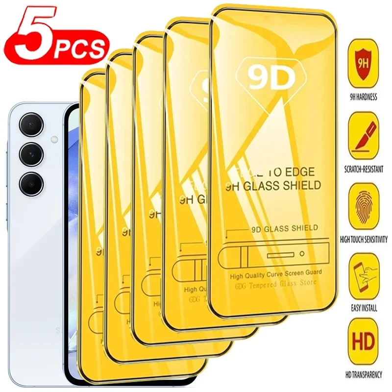 5PCS 9D Screen Protector for Xiaomi Redmi Note 13 5G 12 11 10 9 8 Pro 8T 9S 10S 11S 12S 10T 9A 9C 9T 10A 10C 11A 12C 13C Glass