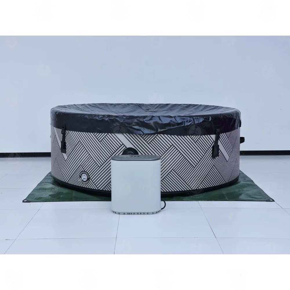 STLF 2 متر حجم مخصص في الهواء الطلق المحمولة نفخ Airjet حوض استحمام ساخن مستدير سبا بولي كلوريد الفينيل 4-6 شخص سبا حمام مع طائرات فقاعة الهواء #6