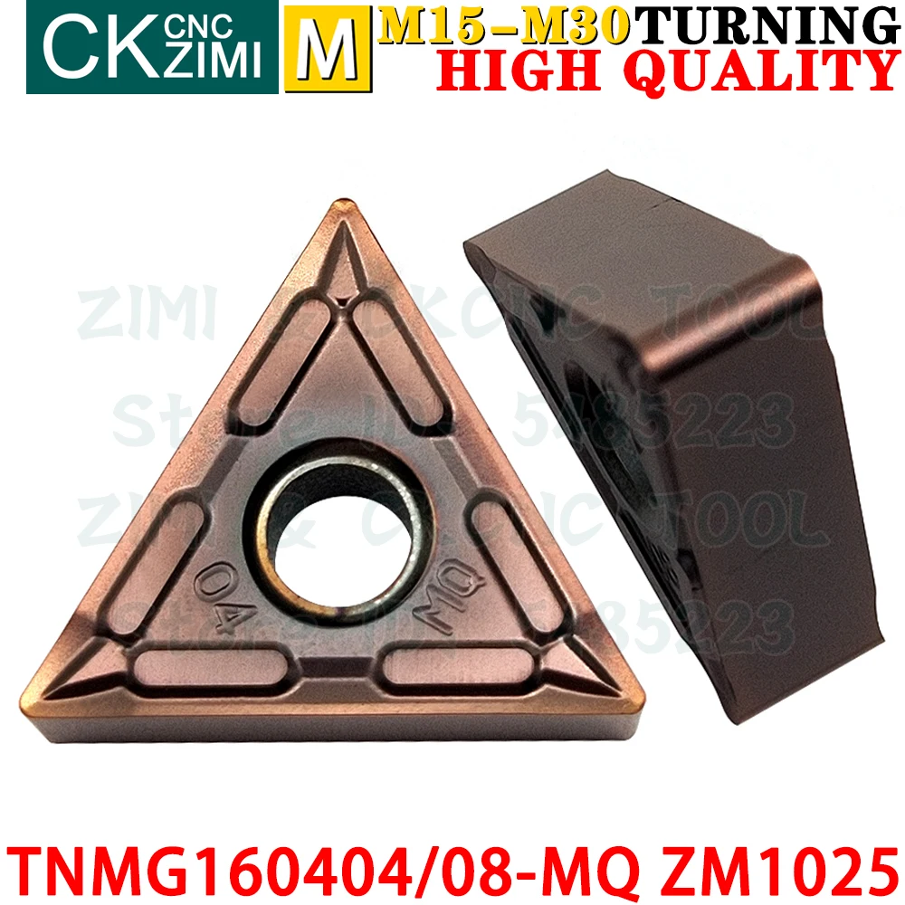 TNMG160404-MQ TNMG160408-MQ ZM1025 Carbide Inserts External Internal Turning Inserts Tool TNMG 1604 CNC Metal Lathe Cutter Tools