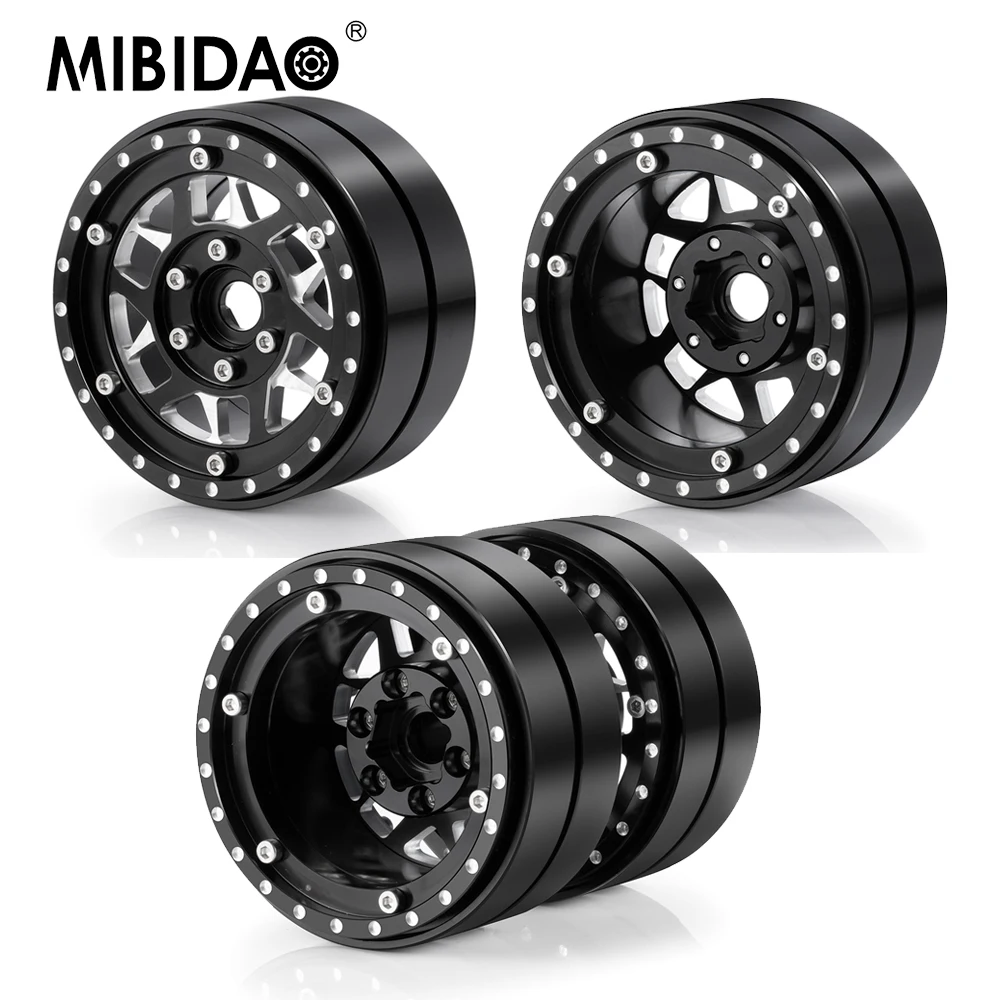 

MIBIDAO алюминиевый сплав 1,9-дюймовые двойные колесные диски с замком для осевого SCX10 TRX-4 TRX-6 1/10 RC Гусеничный автомобиль, обновленные детали