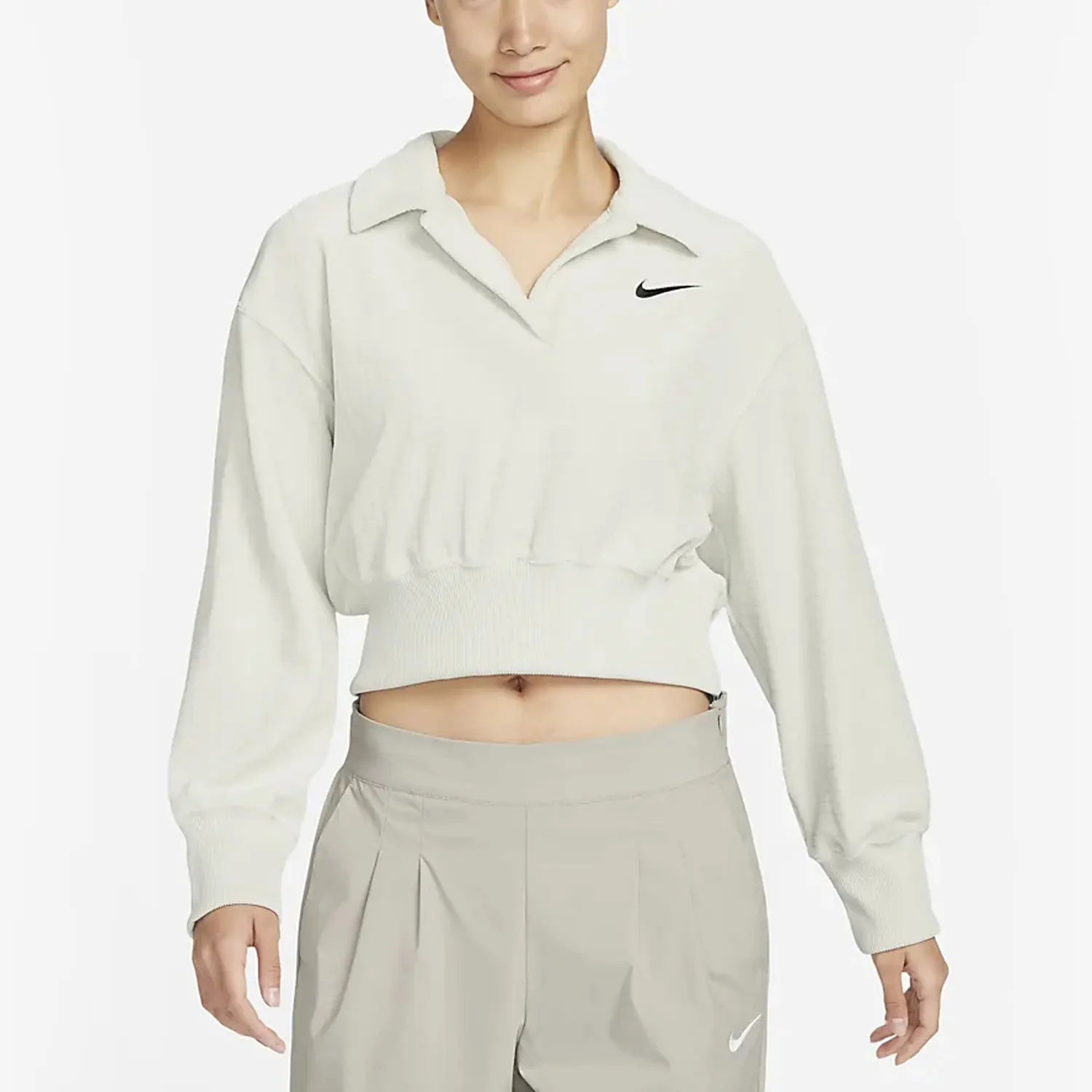 

Оригинальная весенняя женская спортивная повседневная толстовка с бархатным воротником Nike 2023, DV7815-072