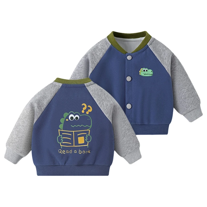 Combinaison de sweat-shirt de baseball pour enfants, vestes pour enfants, dessin animé mignon, vêtements d'extérieur décontractés, garçons et filles, mode automne et printemps