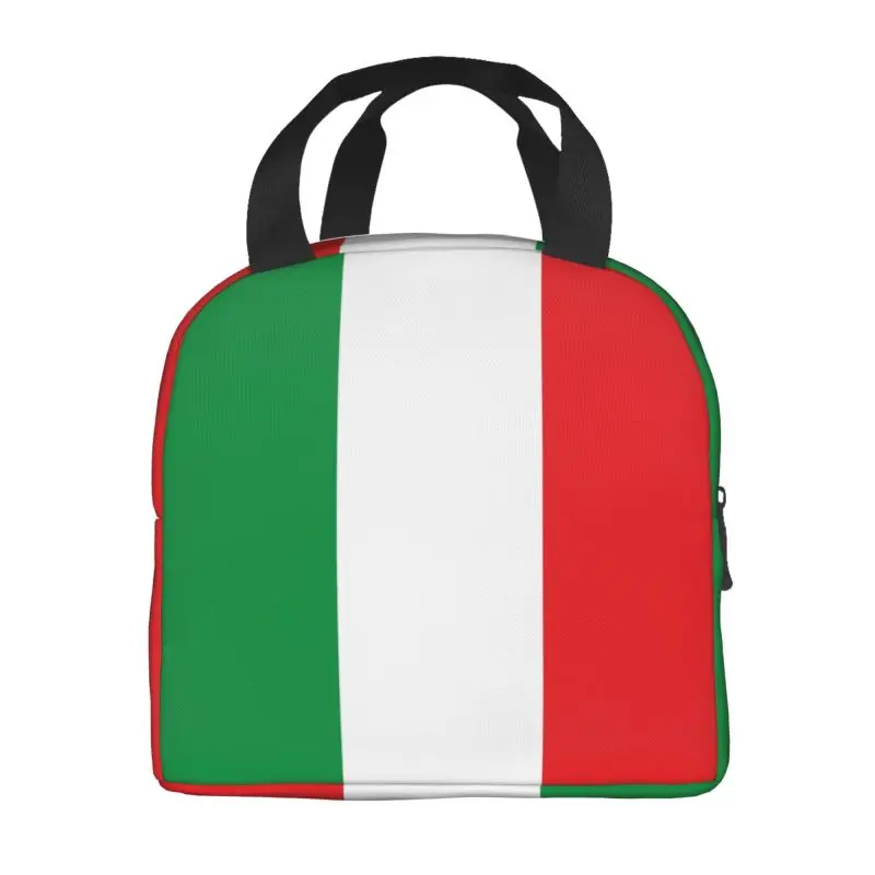 Italy Flag Insulated Lunch Bags for Women Italian Pride Resuable Cooler Thermal Bento Box Work School Travel