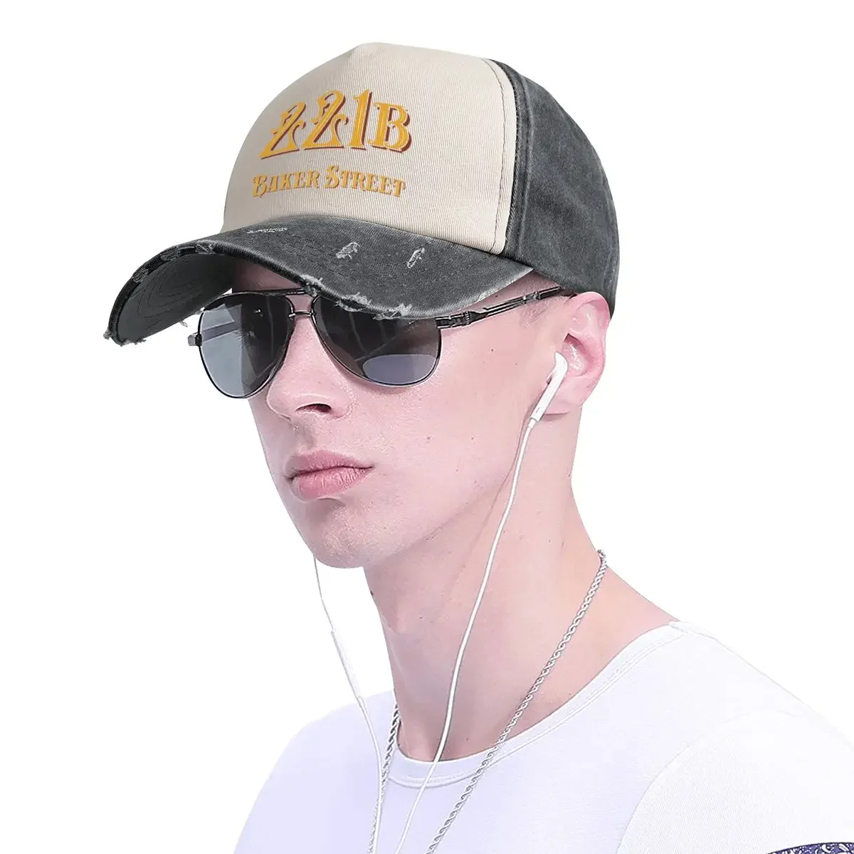 221b Baker Street estilo victoriano gorra de béisbol dorada sombrero personalizado gorra de pesca mujer hombre