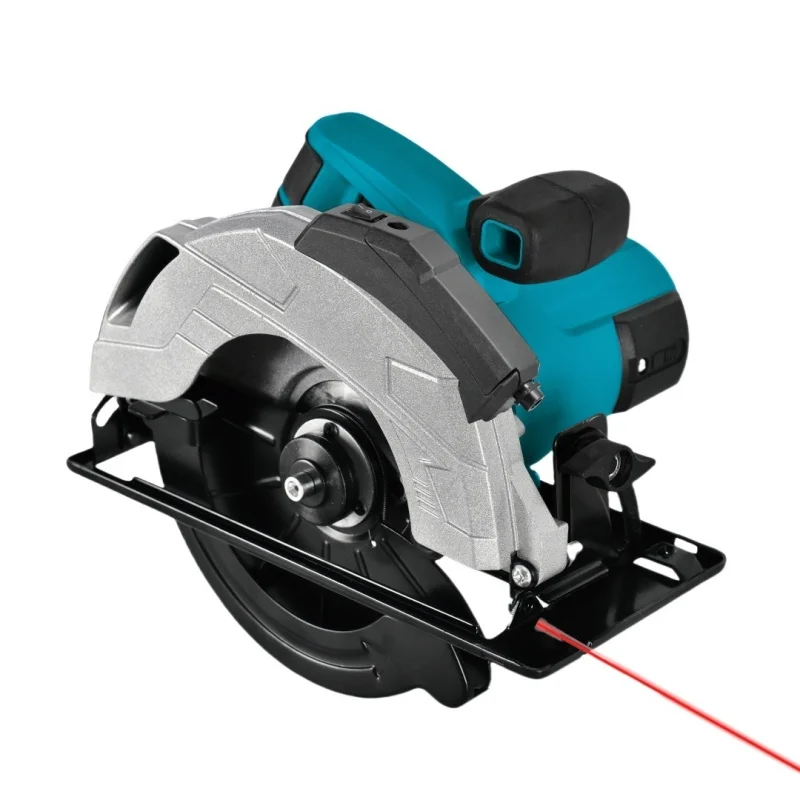 7 Inch Electric Circular Saw with Laser Guide, Aluminum Base Handheld Wood Cutting Saw, Support Table Flip Installation