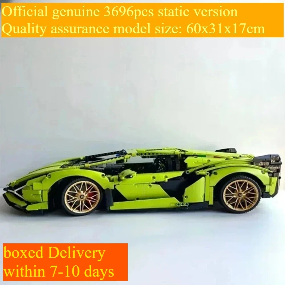 

3696PCS Technical Racing Sport Car Model Building Blocks Version Optional City Speed Vehicle Supercar Brick Puzzle Toys Boxed