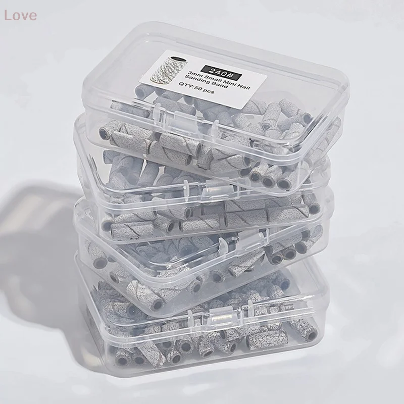 ミニネイルサンディングバンドマンドレルホルダーマニキュア用サンドペーパーリングステンレス鋼ネイルアートドリルマシンツールアクセサリー