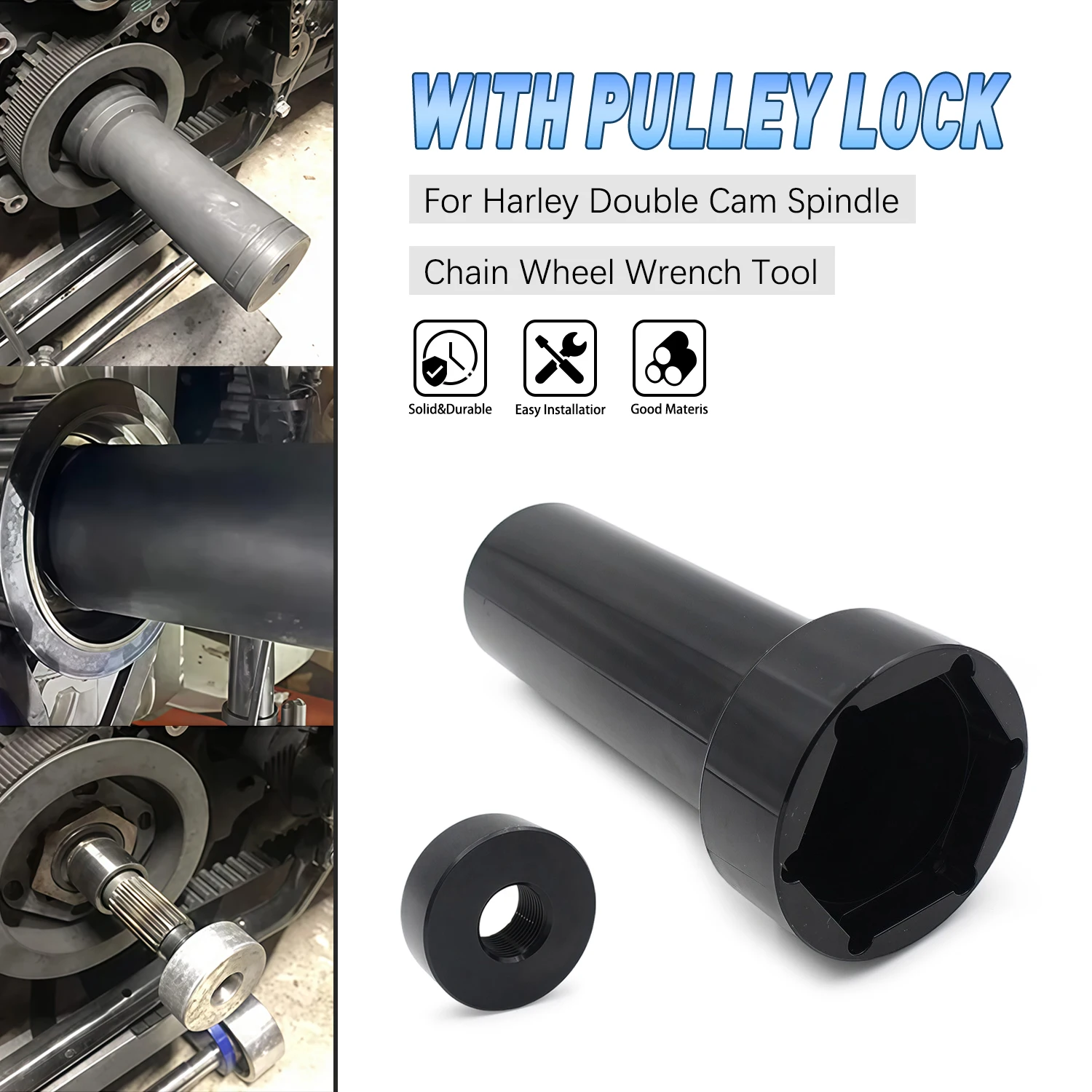 

Accessories Moto For Harley Davidson Road King Roadster Seventy Twin Cam Mainshaft Sprocket Wrench Tool Pulley Lock 2 1/4" Nut