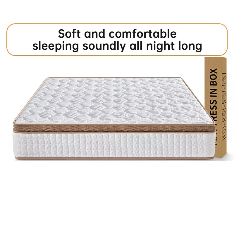 Factory Supply Compression Mattress Boxed Roll Package Spring Mattress Queen-sized Compressed Mattress