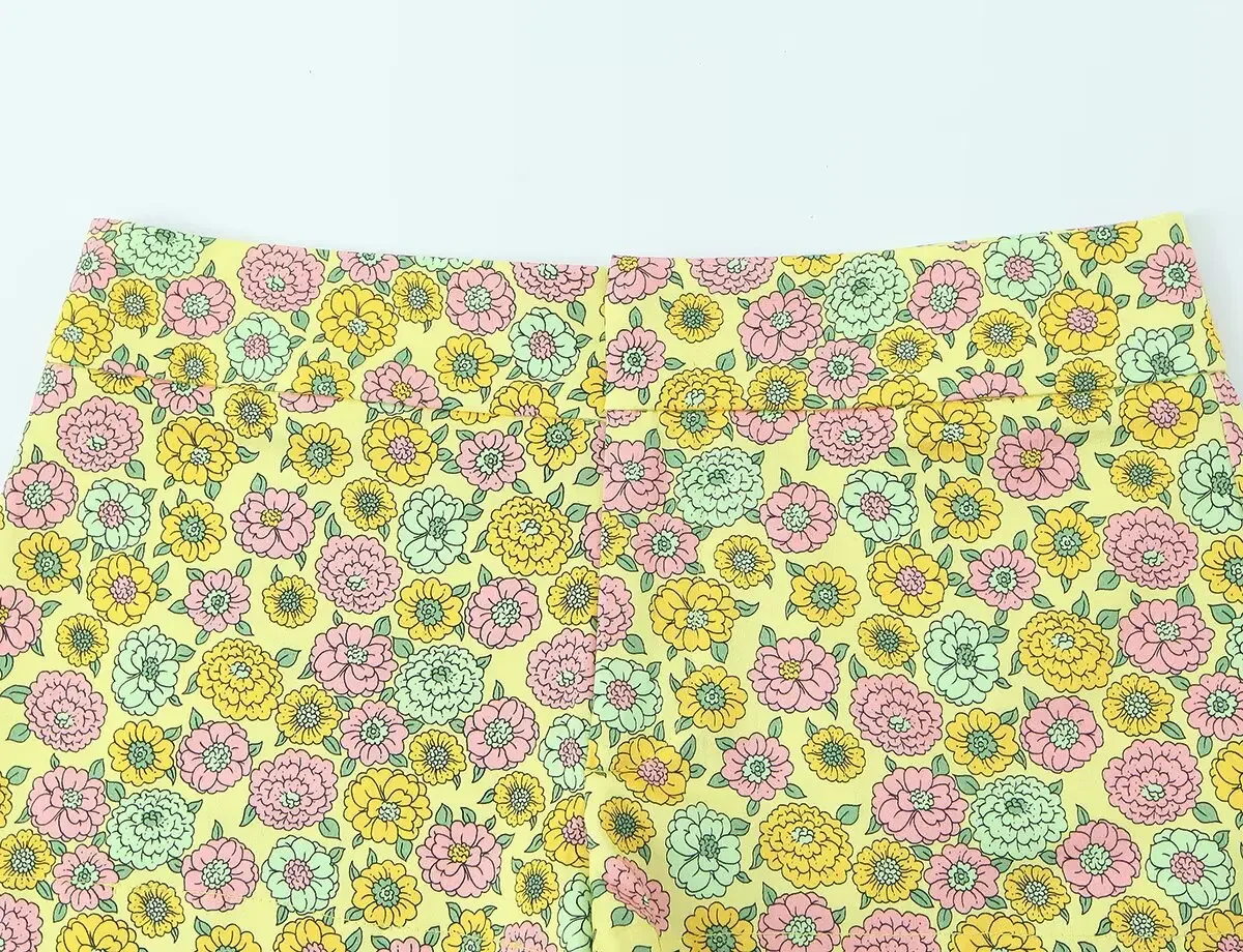 KONDALA Damen Blumenmuster-Set Neckholder Rückenfreies Slim-Top Mini-Shorts Mode 2026 Frühling Sommer Urlaub Strand Mujer Sets – Detail 9