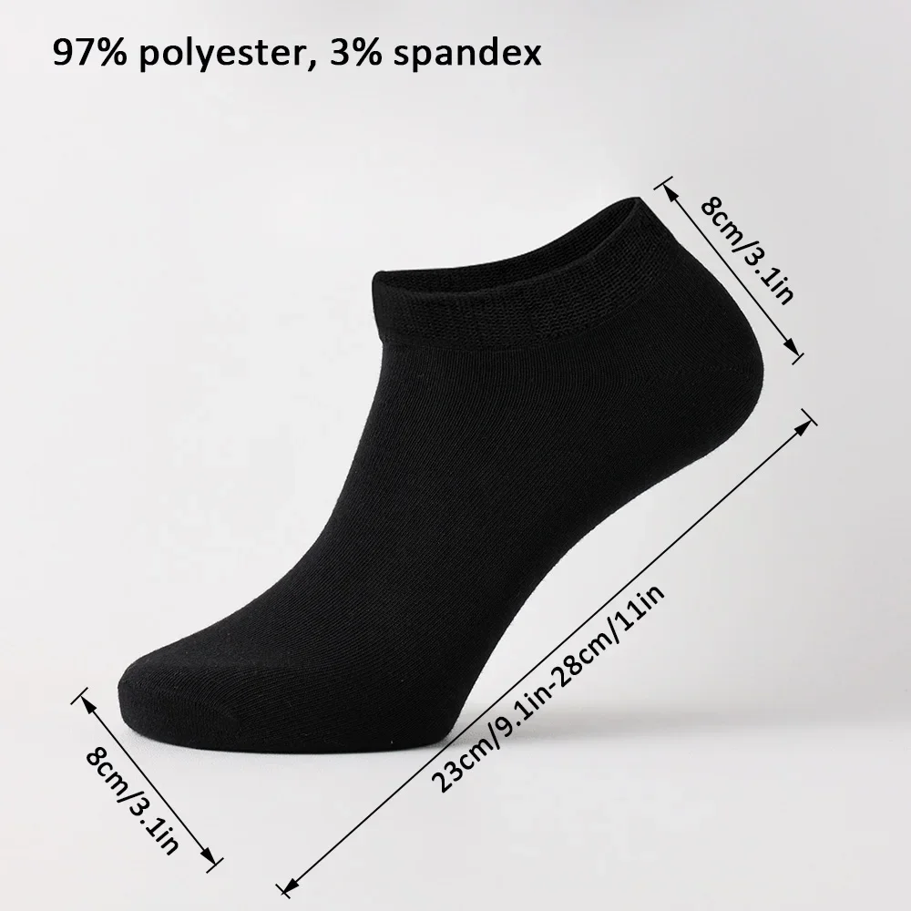 10/30Pairs Women/Men Boat Socks Invisible Low Cut Silicone Non-slip Summer No-show Ankle Socks Solid Color Casual Breathable