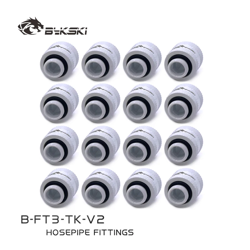 Bykski B-FT4-TK-V2 G1/4'' Hose Fitting for ID 10mm + OD 13mm Pipe/ ID10mm + OD16mm Soft Tube / Hand Brass Connector 12/16pcs/Lot