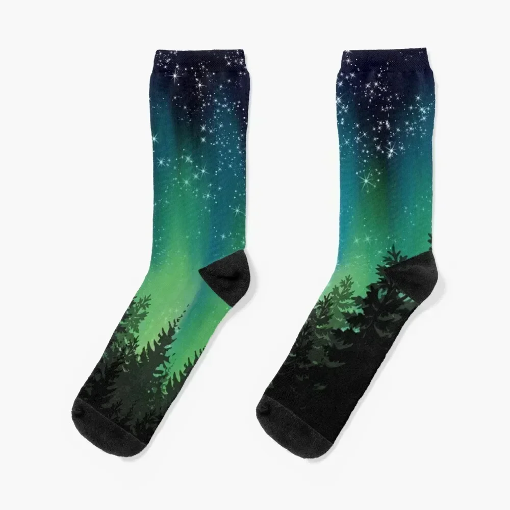 

Northern Lights Socks Stockings compression tennis fashionable warm winter Socks Ladies Men's